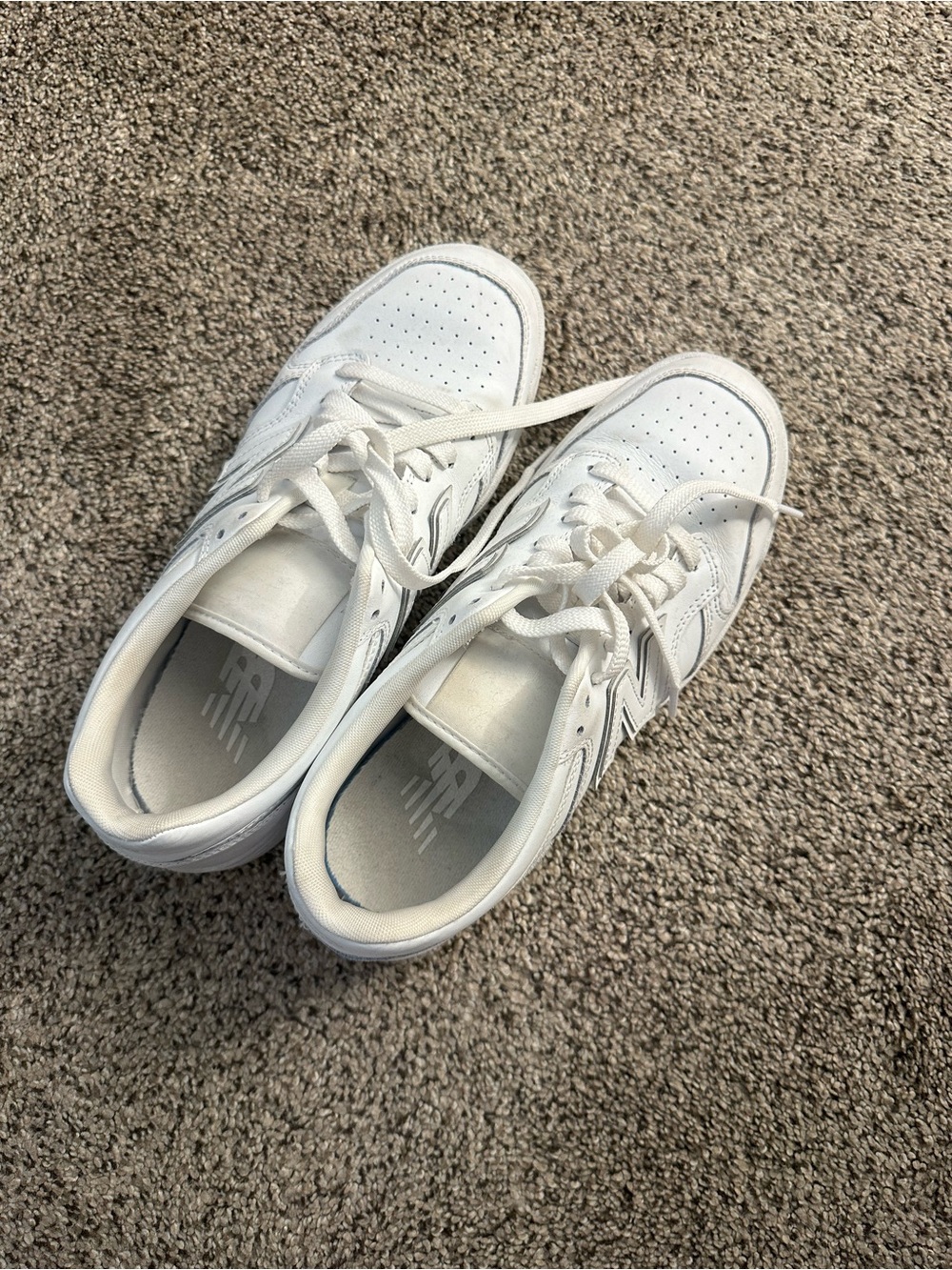 New Balance White Kids' Low-Top Sneakers